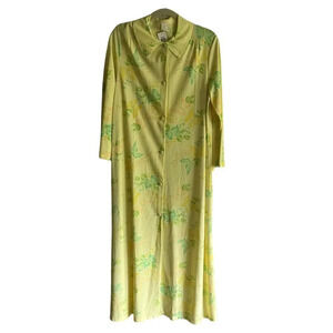 Vintage 70s Butterfly Print‎ Housedress M/L